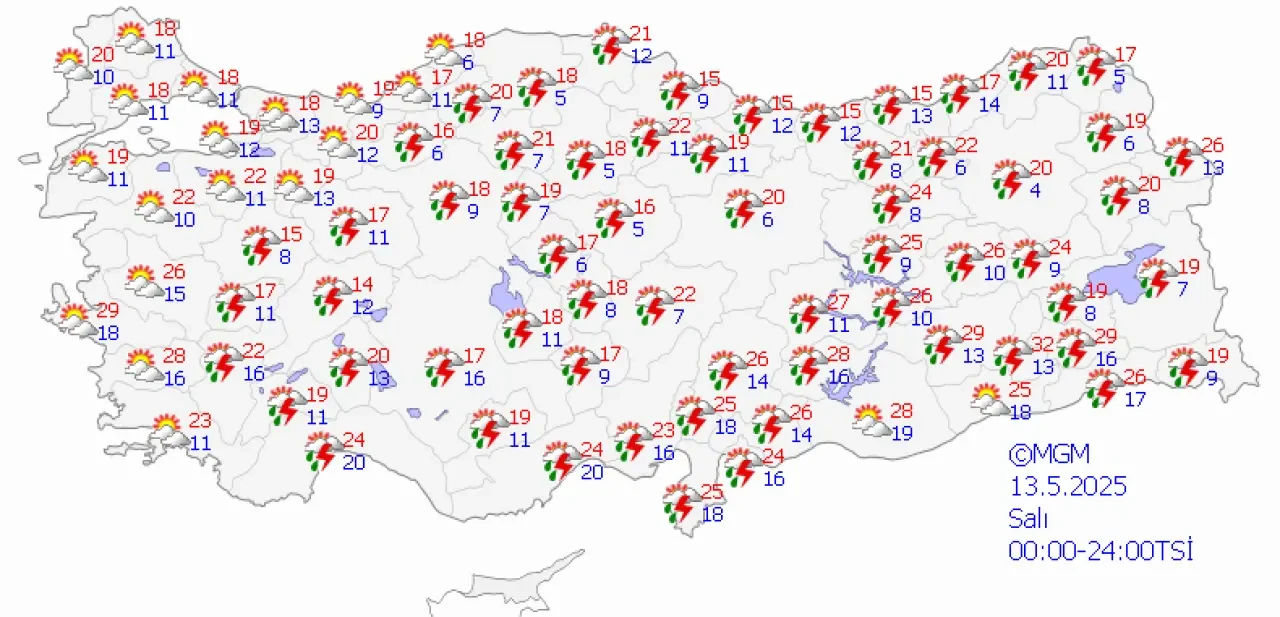 23 ile sarı kodlu uyarı! Fırtına ve kuvvetli yağışa dikkat 11