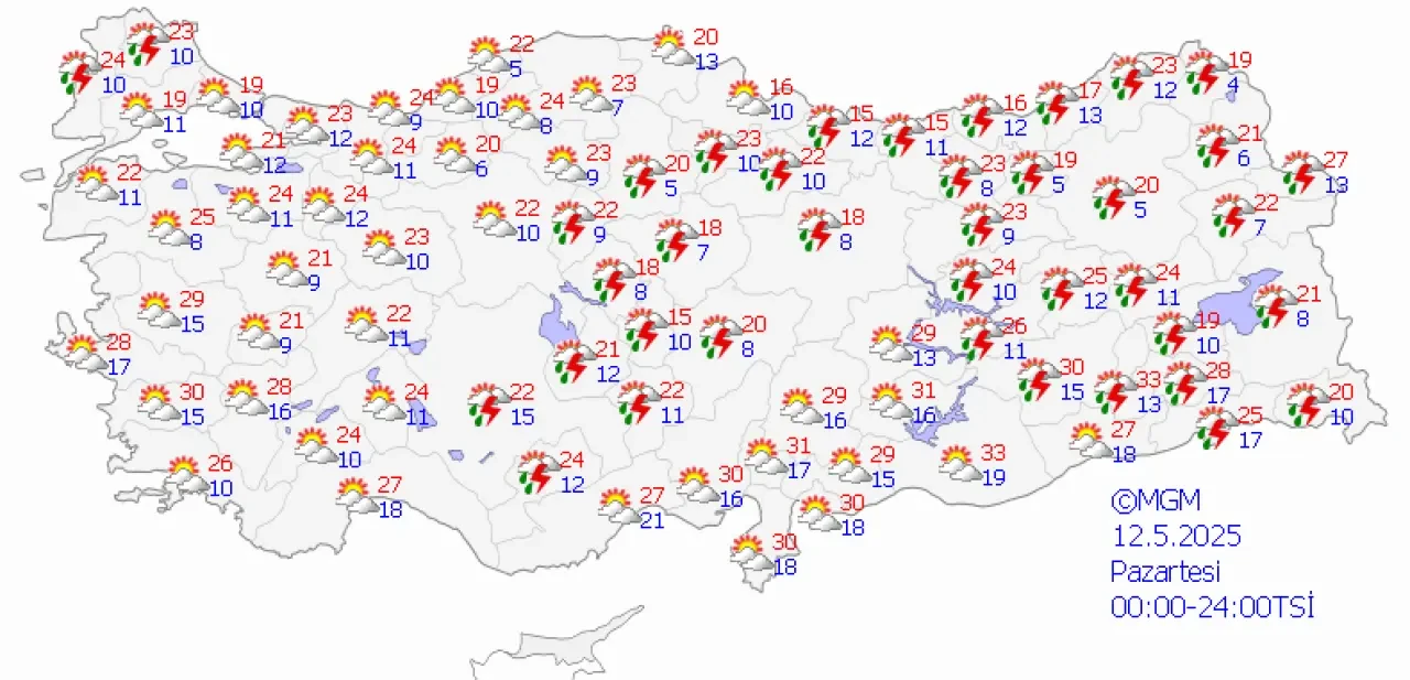 23 ile sarı kodlu uyarı! Fırtına ve kuvvetli yağışa dikkat 10