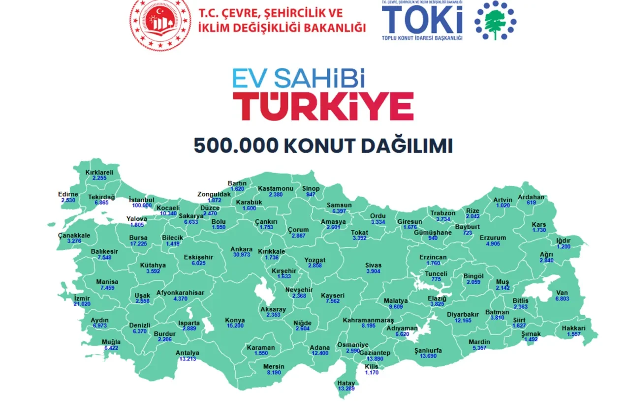 81 ilde 500 bin konut | Hangi ilçelere kaç konut yapılacak?