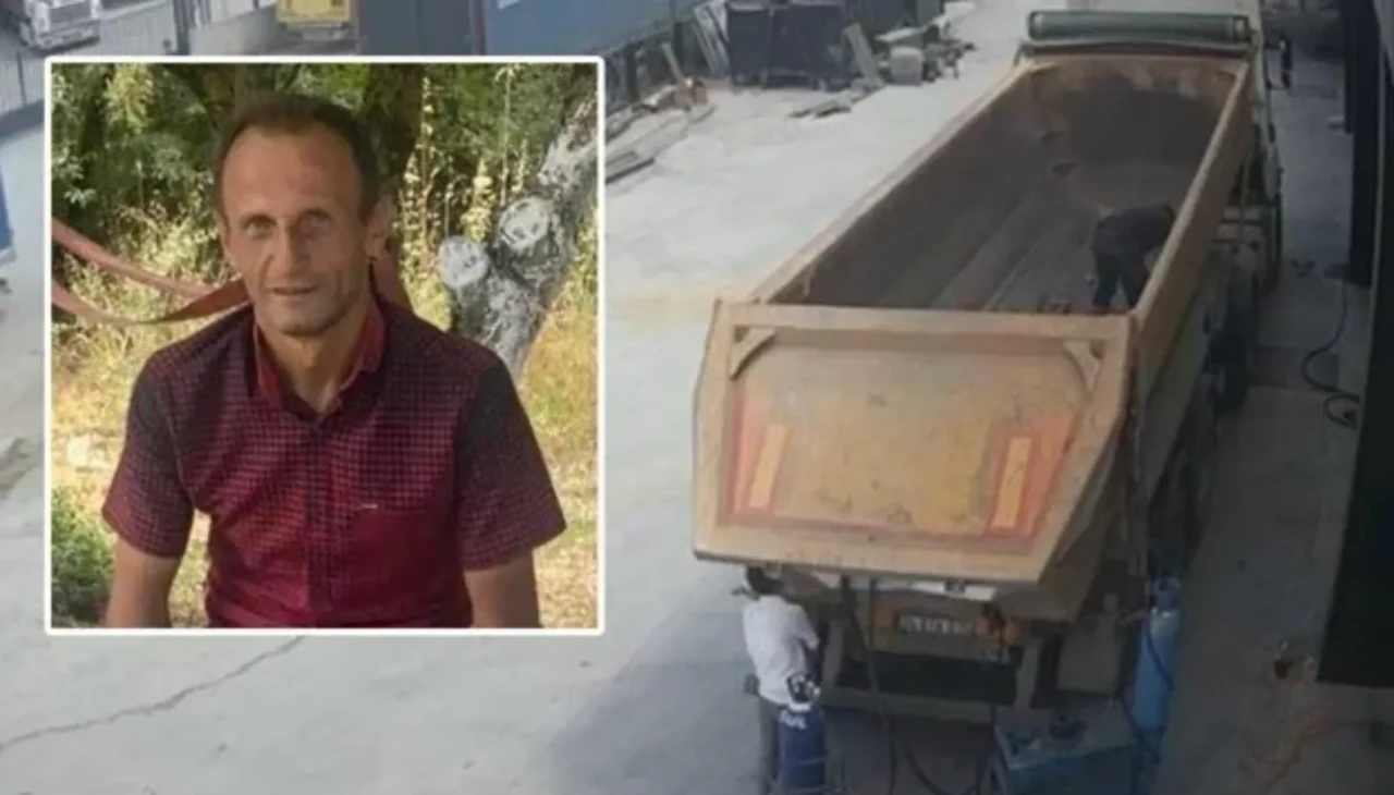 Kocaeli'de kamyoncunun acı ölümü kamerada
