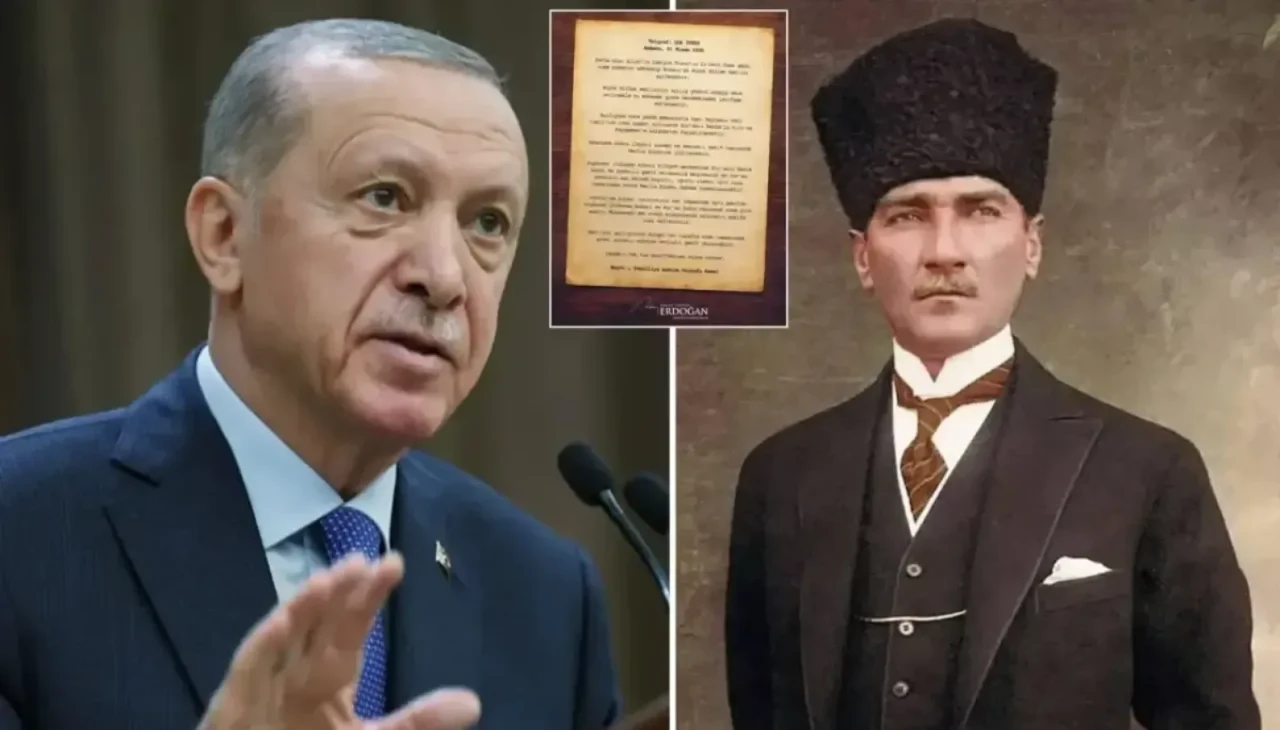 Cumhurbaşkanı Erdoğan, Atatürk'ün telgrafını paylaştı: Bu ülkeyi kuran...