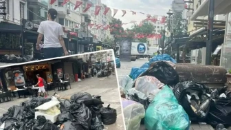İzmir sokaklarında çöpler birikti