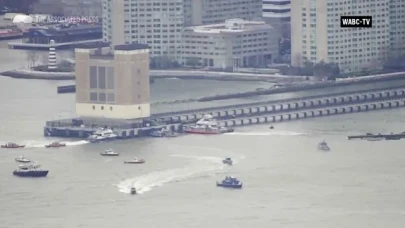 New York'ta helikopter Hudson Nehri'ne düştü!