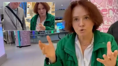Müjde Ar sinirden çıldırdı, muhabirlerle tartıştı