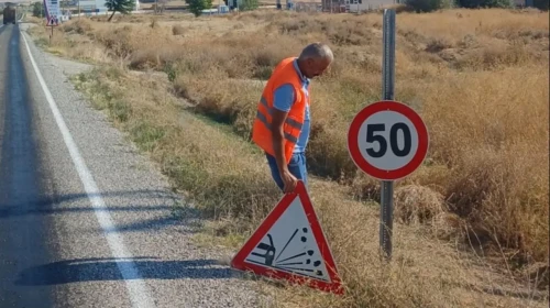 Hız sınırı tabelaları kaldırıldı