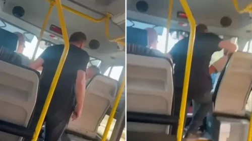 Minibüste "Ayağıma bastın" kavgası! Yolcuya yumruk atıp tehditler savurdu