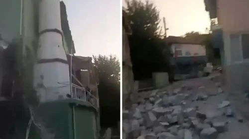 Balıkesir'de 6.1 büyüklüğündeki depremin ardından yaşananlar kamerada! "Allah'ım her yer yıkıldı"